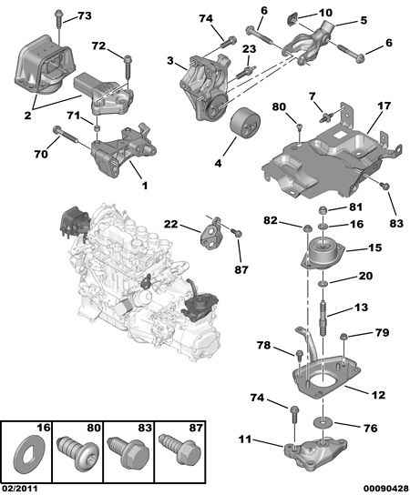 DS 1807.GF - Подушка, опора, подвеска двигателя parts5.com