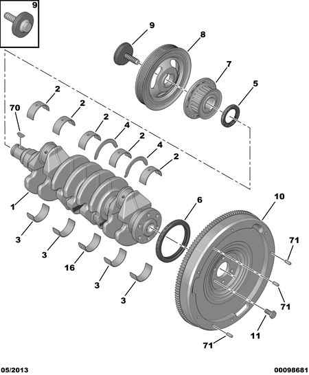 PEUGEOT 0532.X9 - Маховик parts5.com