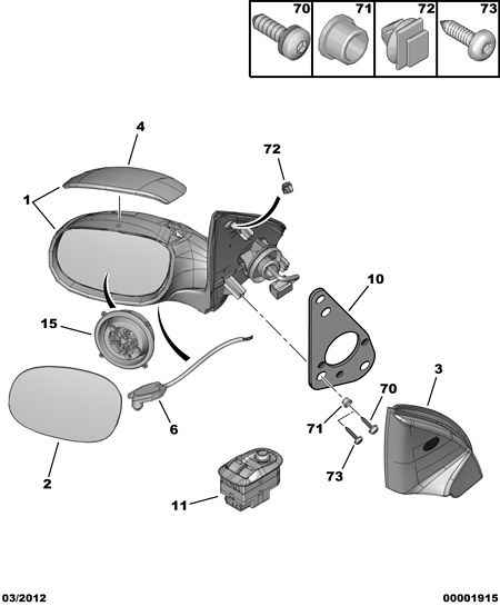 PEUGEOT (DF-PSA) 8152 43 - Наружное зеркало parts5.com