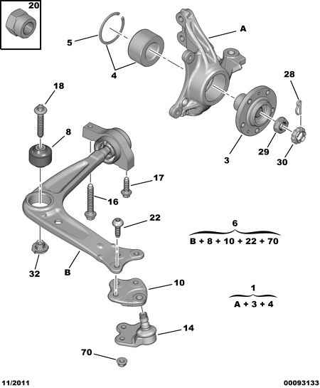 PEUGEOT 3622.55 - Гайка parts5.com