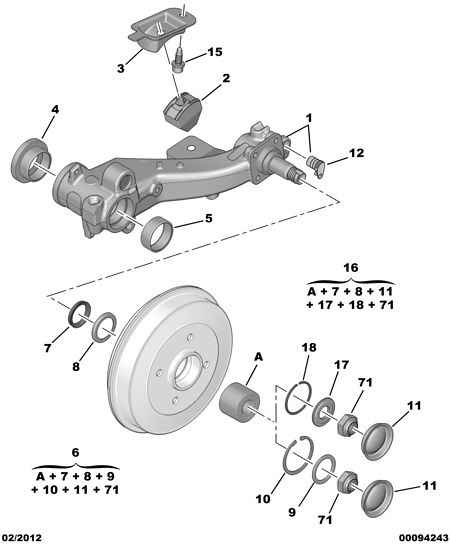 CITROËN/PEUGEOT 5167 29 - Балка моста, рама parts5.com