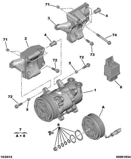 CITROËN 6453.CN - Компрессор кондиционера parts5.com