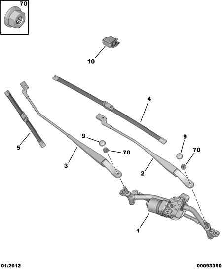 PEUGEOT 16 083 929 80 - Щетка стеклоочистителя parts5.com