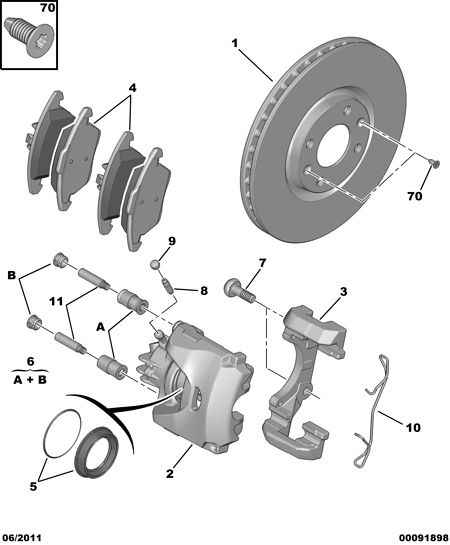 PEUGEOT (DF-PSA) 4254 88 - Тормозные колодки, дисковые, комплект parts5.com