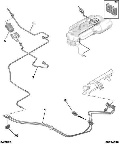 PEUGEOT (DF-PSA) 1567 C6 - Топливный фильтр parts5.com