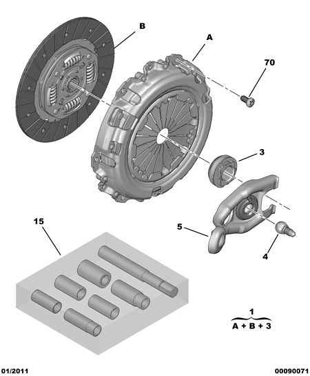 CITROËN 2053.15 - Комплект сцепления parts5.com