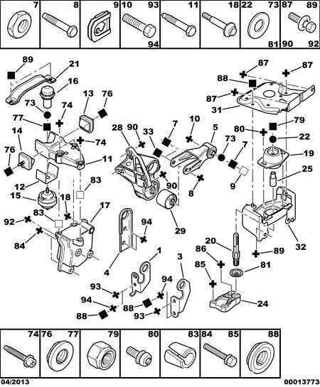 PEUGEOT 1807 F7 - Подушка, опора, подвеска двигателя parts5.com