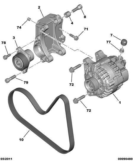 CITROËN/PEUGEOT 5751.C3 - Направляющий ролик, поликлиновый ремень parts5.com