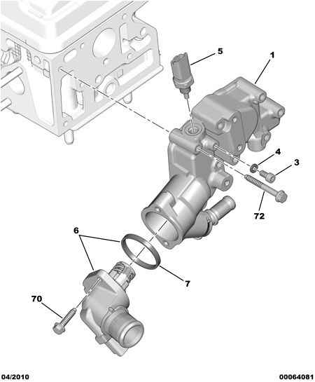 CITROËN 1336 Z2 - Термостат, охлаждающая жидкость parts5.com