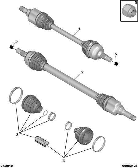 PEUGEOT 3273 KJ - Приводной вал parts5.com