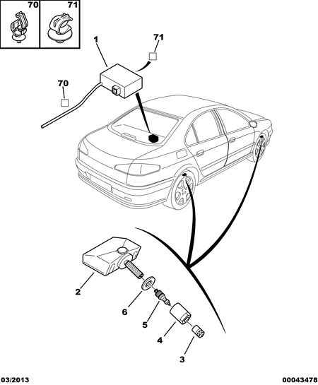 PEUGEOT 5430 02 - Wheel Sensor, tyre pressure control system parts5.com