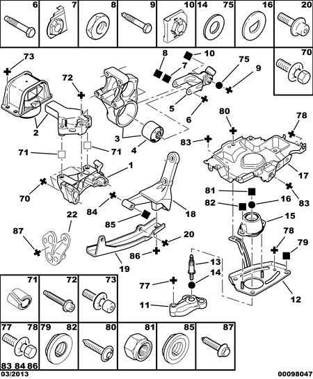 PEUGEOT 1807.X2 - Подушка, опора, подвеска двигателя parts5.com