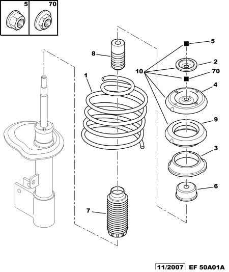 CITROËN 5031 77 - Опора стойки амортизатора, подушка parts5.com