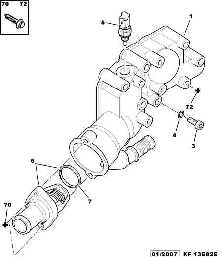 CITROËN 1336 Y8 - Термостат, охлаждающая жидкость parts5.com