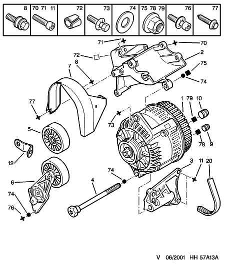 CITROËN 5751.35 - Belt Tensioner, v-ribbed belt parts5.com