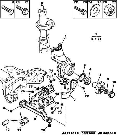 PEUGEOT 3523.94 - Сайлентблок, рычаг подвески колеса parts5.com