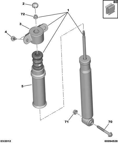 CITROËN 5142 45 - Опора стойки амортизатора, подушка parts5.com