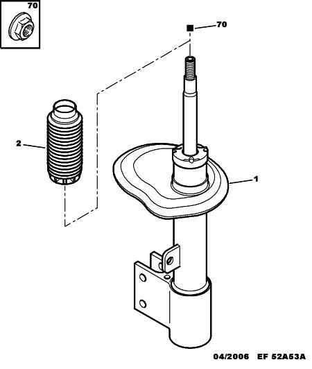 CITROËN 5254 31 - Пылезащитный комплект, амортизатор parts5.com