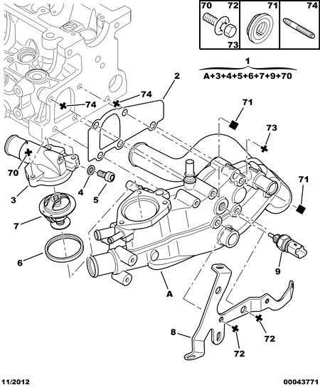 CITROËN 1336.P2 - Трубка охлаждающей жидкости parts5.com