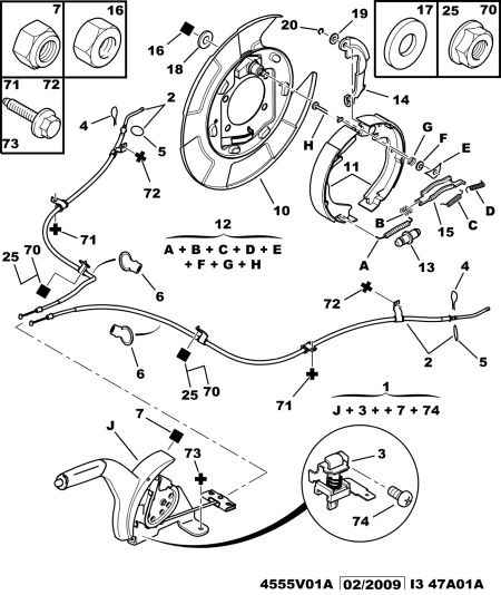 CITROËN 4308 74 - Комплектующие, стояночная тормозная система parts5.com