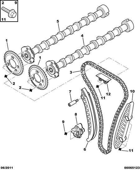 CITROËN 0829 E0 - Планка успокоителя, цепь привода parts5.com