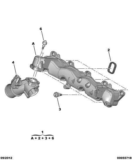 CITROËN 0348.T1 - Прокладка, впускной коллектор parts5.com