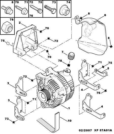 PEUGEOT 5705 EN - Alternador parts5.com