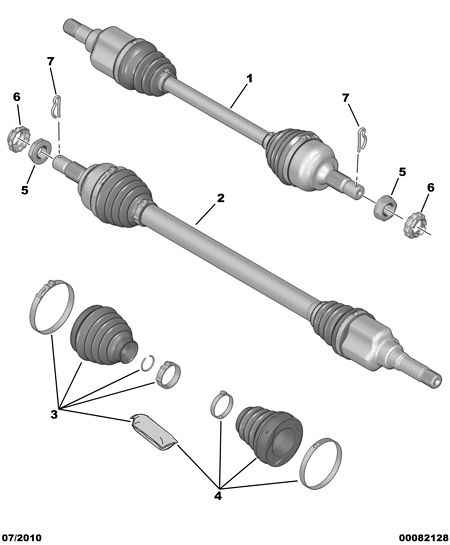 PEUGEOT 3272 KY - Шарнирный комплект, ШРУС, приводной вал parts5.com