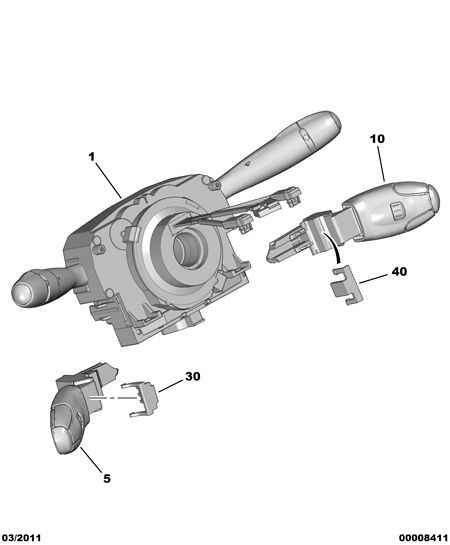 CITROËN 6242.32 - Выключатель на рулевой колонке parts5.com