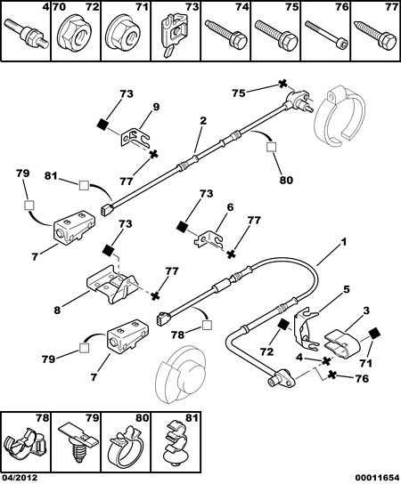 CITROËN 4545 75 - Датчик ABS, частота вращения колеса parts5.com