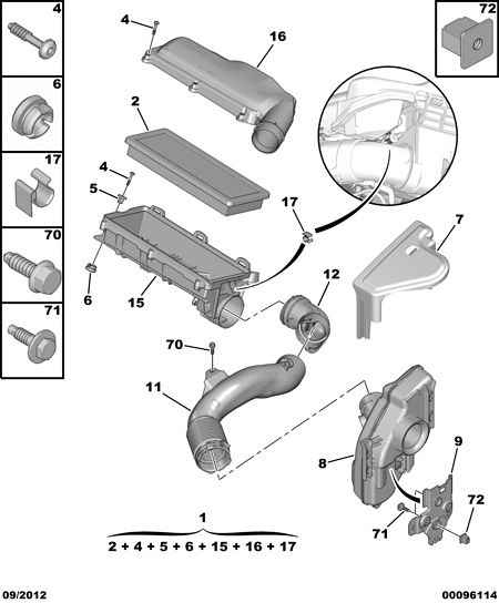 CITROËN 1444 TT - Воздушный фильтр parts5.com