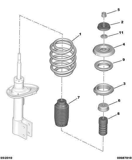 CITROËN 5033 F7 - Тарелка пружины parts5.com