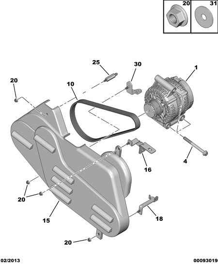 PEUGEOT 5750 XP - Поликлиновой ремень parts5.com