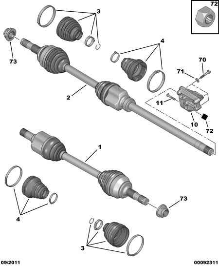 CITROËN/PEUGEOT 3273 PJ - Шарнирный комплект, ШРУС, приводной вал parts5.com