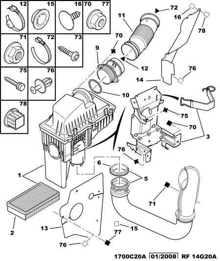 PEUGEOT (DF-PSA) 1444 T2 - Воздушный фильтр parts5.com