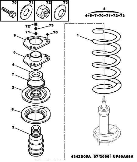 PEUGEOT 5038 E3 - Cojinete columna suspensión parts5.com