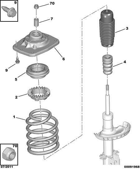 CITROËN 5033.A5 - Отбойник, демпфер амортизатора parts5.com