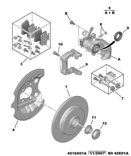 CITROËN 4254-29 - Тормозные колодки, дисковые, комплект parts5.com