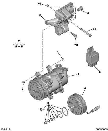 PEUGEOT (DF-PSA) 6453.QE - Compressor, air conditioning parts5.com