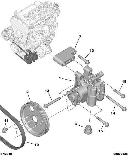 CITROËN 4007 KK - Гидравлический насос, рулевое управление, ГУР parts5.com