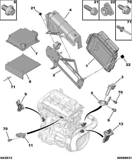 CITROËN (DF-PSA) 98 037 888 80 - Датчик импульсов, коленвал parts5.com