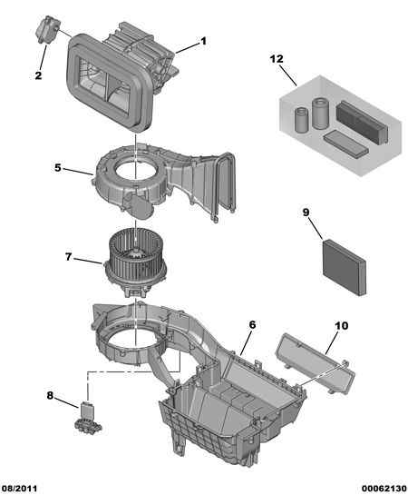 PEUGEOT 6447 YA - Фильтр воздуха в салоне parts5.com