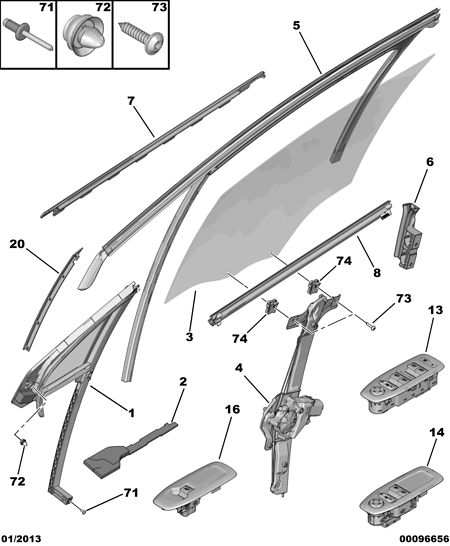 CITROËN 98 060 881 80 - Стеклоподъемник parts5.com