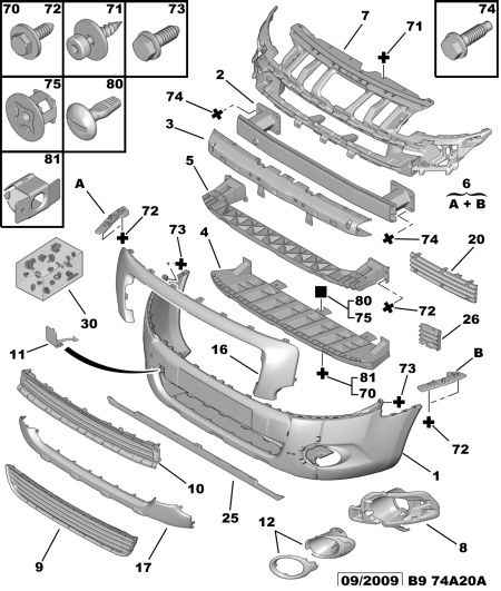 CITROËN 7401 PW - Буфер, бампер parts5.com