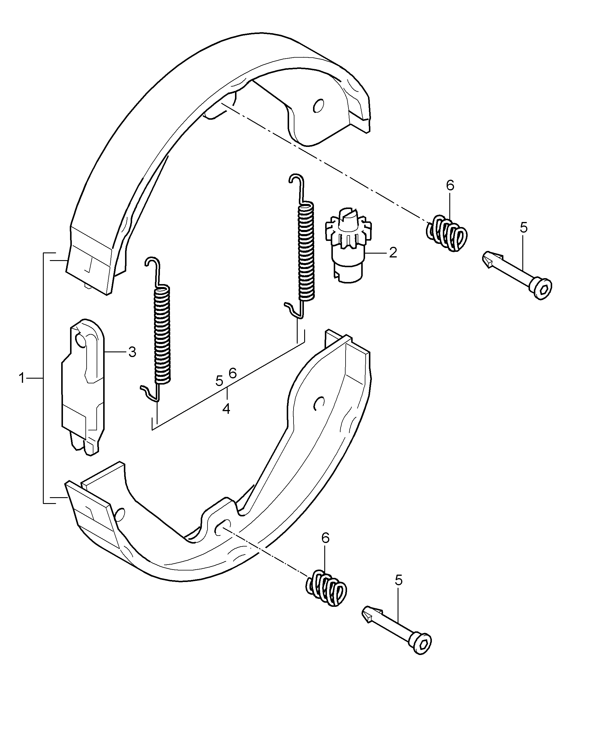 Porsche 95535292500 - Комплект тормозов, ручник, парковка parts5.com