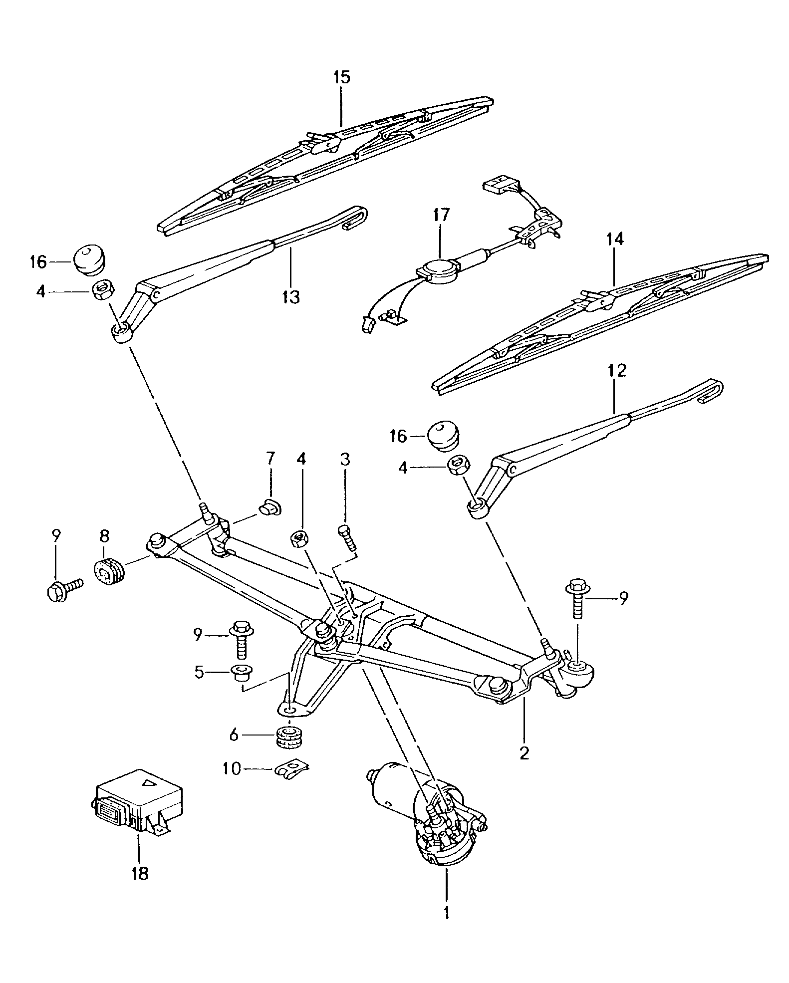 Porsche 99662890108 - Щетка стеклоочистителя parts5.com