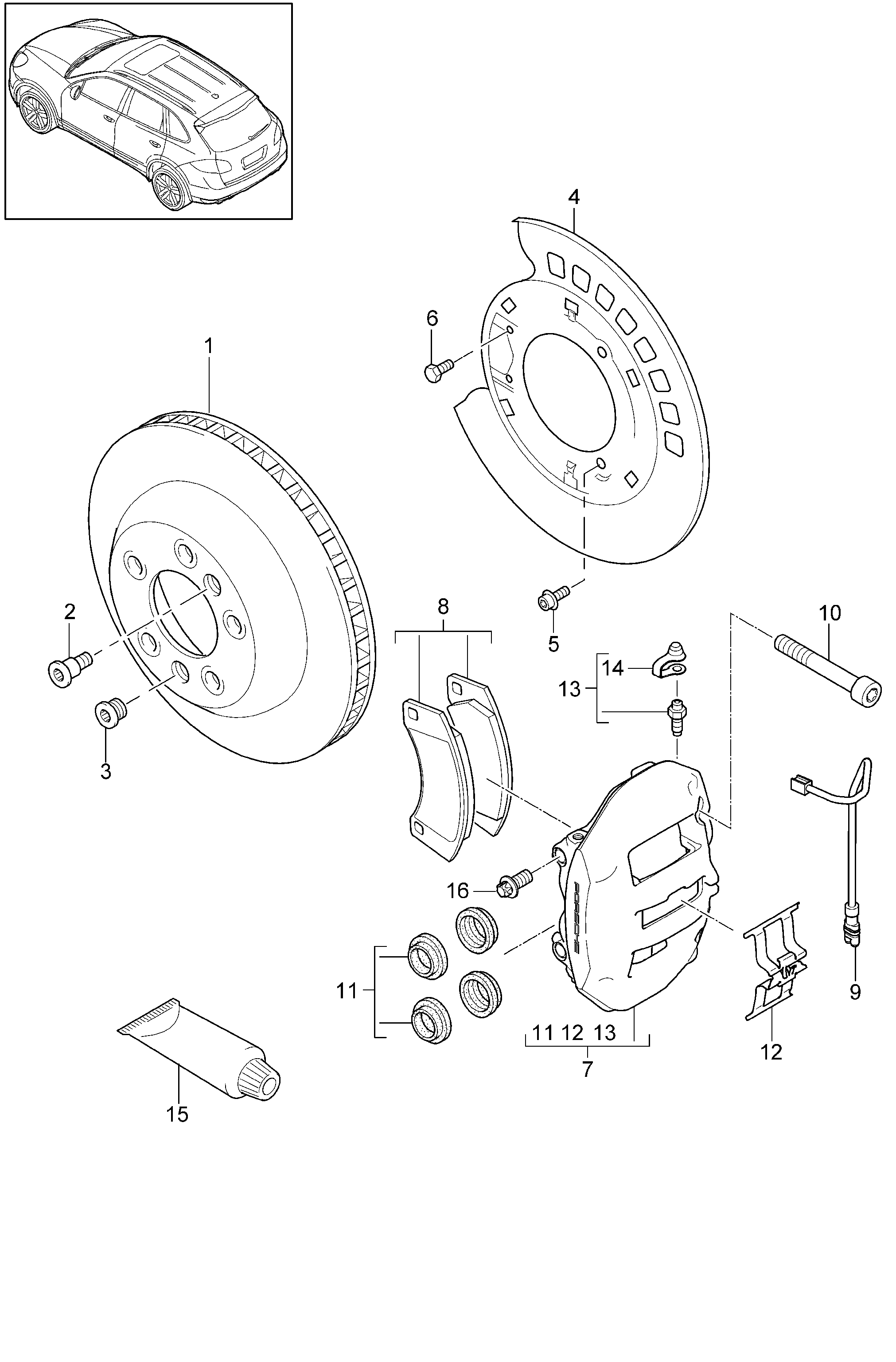 Porsche 95535240131 - Тормозной диск parts5.com