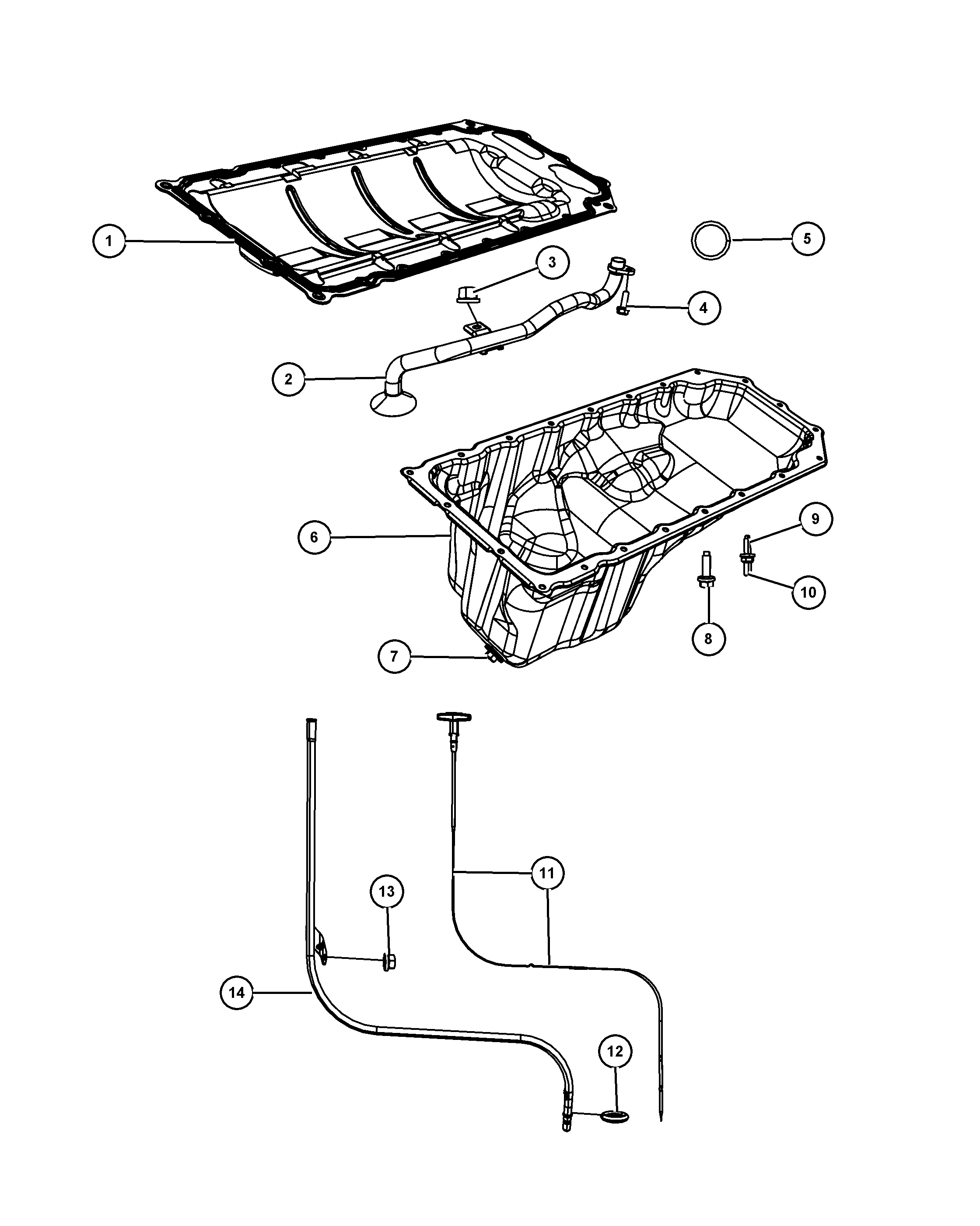 Jeep 53021 568AE - GASKET OIL PAN parts5.com