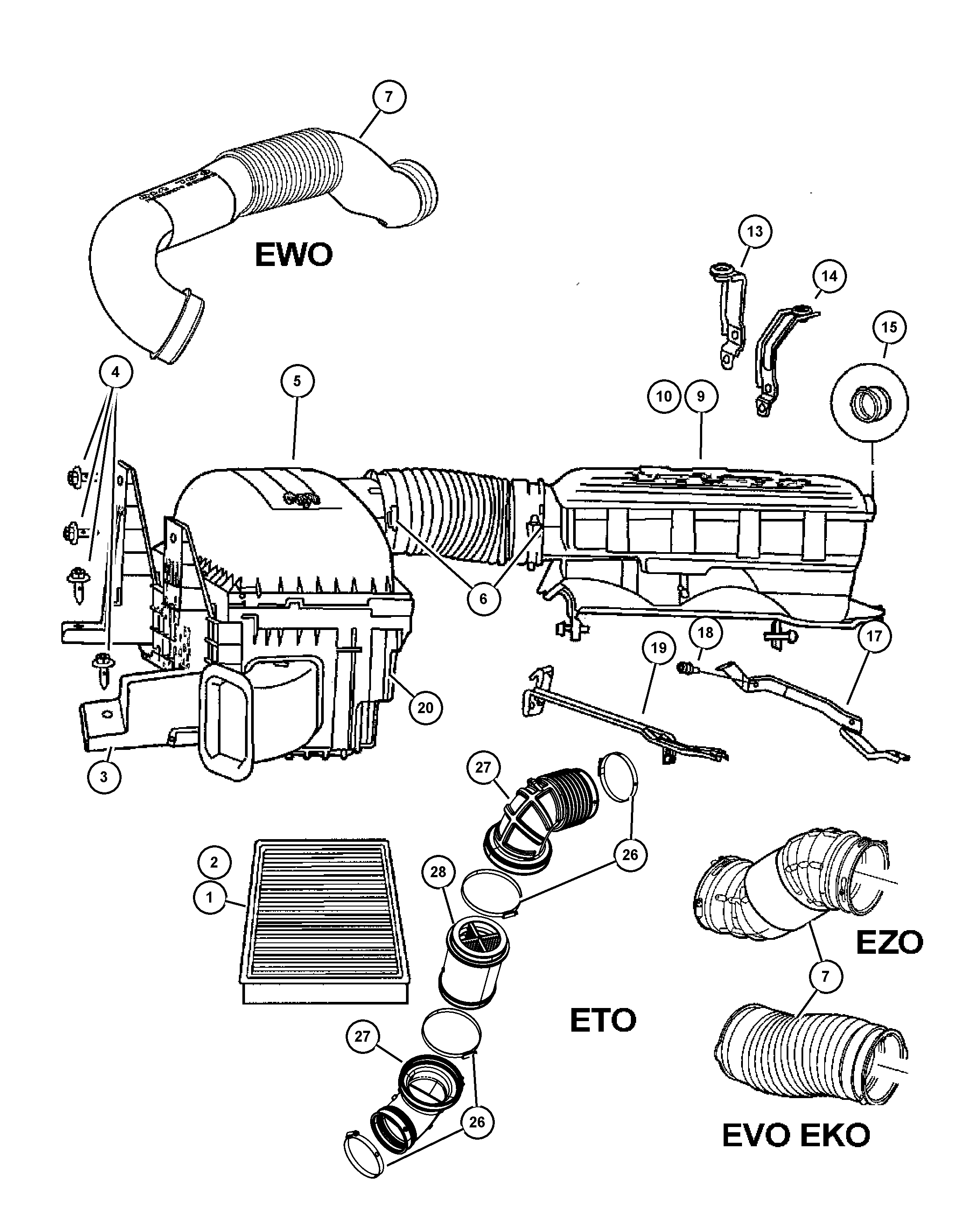 Dodge 53032 404AA - Воздушный фильтр parts5.com