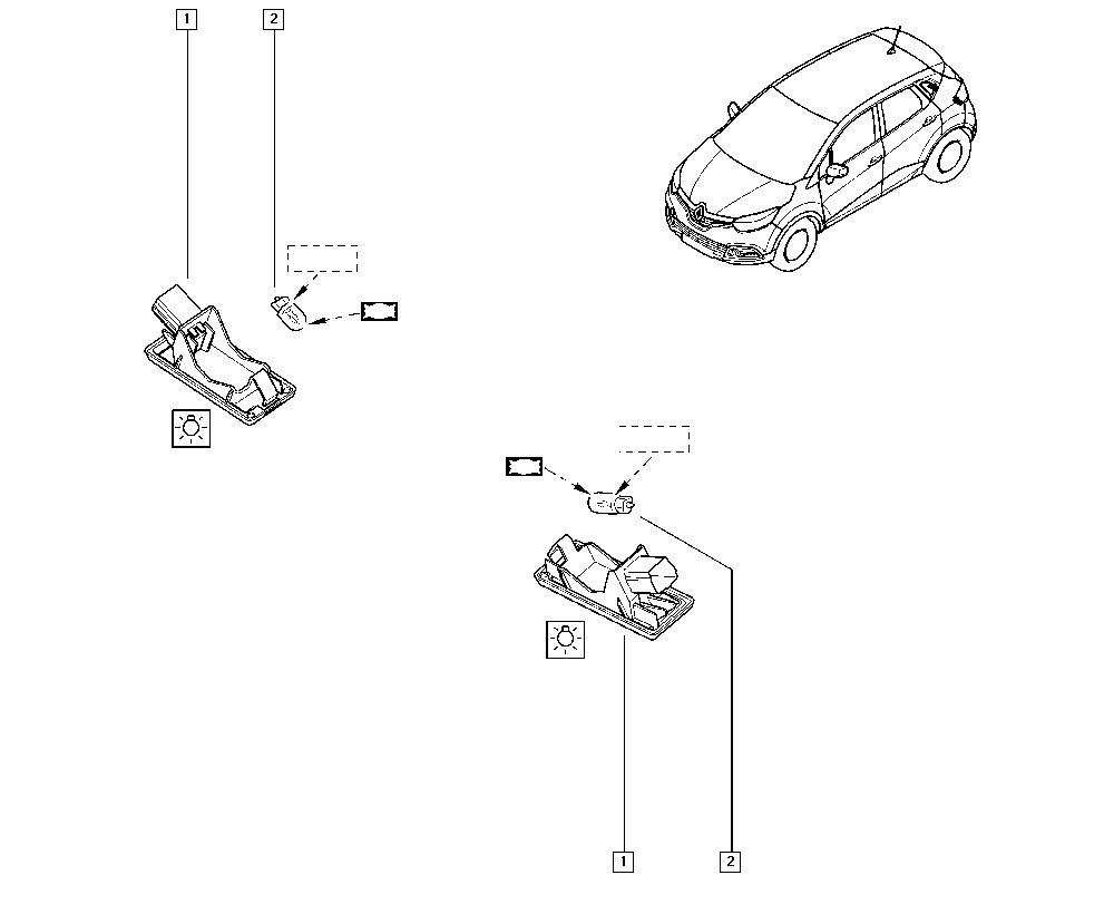 RENAULT 8200013577 - Фонарь освещения номерного знака parts5.com